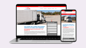 display of CDL School Inc. website on desktop and mobile